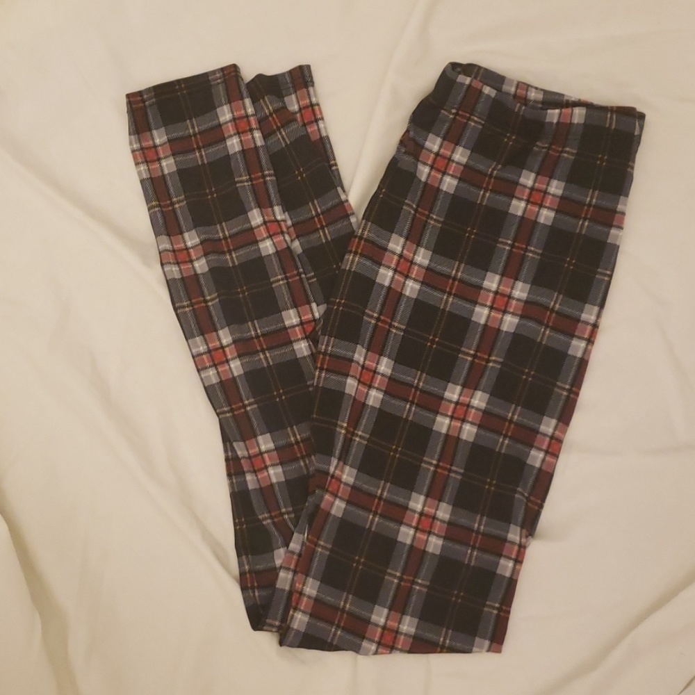 Plaid leggings